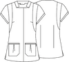 Carmina Short-Sleeve Tunic with Hidden Buttons