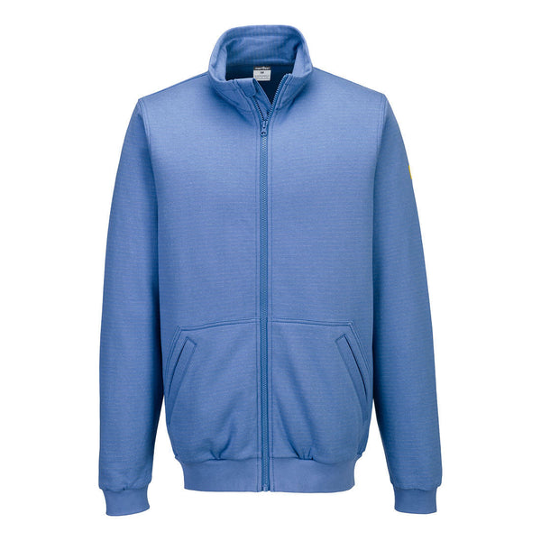 Sweatshirt antiestática ESD com fecho-Azul Hamilton-XS-RAG-Tailors-Fardas-e-Uniformes-Vestuario-Pro
