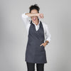 AVENTAL BISTRO COM DECOTE V-Cinza Escoro 139-Único-RAG-Tailors-Fardas-e-Uniformes-Vestuario-Pro