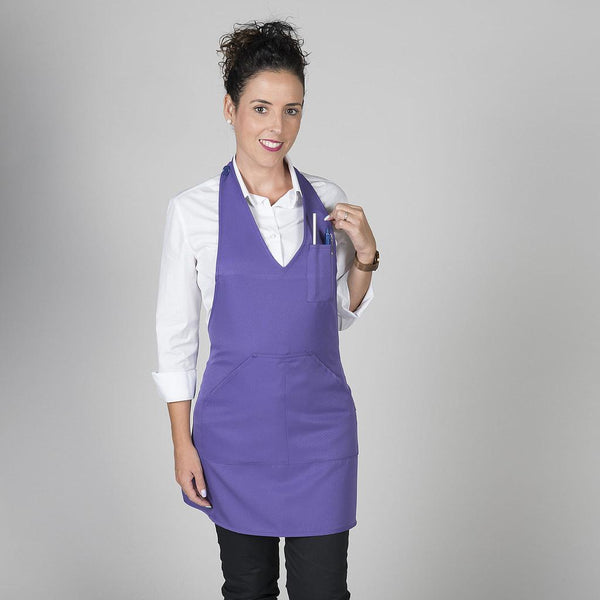 AVENTAL BISTRO COM DECOTE V-Roxo 136-Único-RAG-Tailors-Fardas-e-Uniformes-Vestuario-Pro
