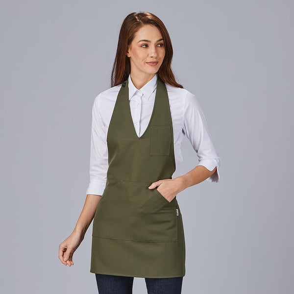 Avental Bistró-Verde Caqui - 599-Único-RAG-Tailors-Fardas-e-Uniformes-Vestuario-Pro