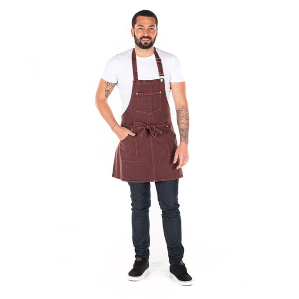 AVENTAL COM JEANS JUHA-Bordeaux - 112-Único-RAG-Tailors-Fardas-e-Uniformes-Vestuario-Pro