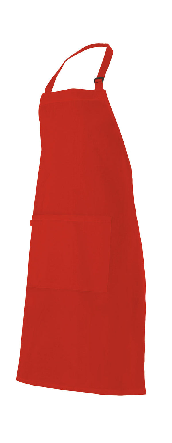 AVENTAL COM PEITO COM BOLSO-Vermelho-U-RAG-Tailors-Fardas-e-Uniformes-Vestuario-Pro