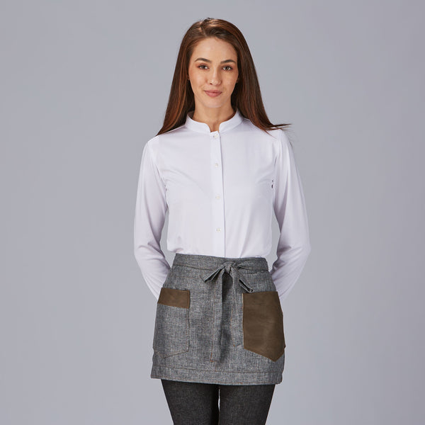 Avental Curto Sinah-Cinza Marengo - 139-Único-RAG-Tailors-Fardas-e-Uniformes-Vestuario-Pro
