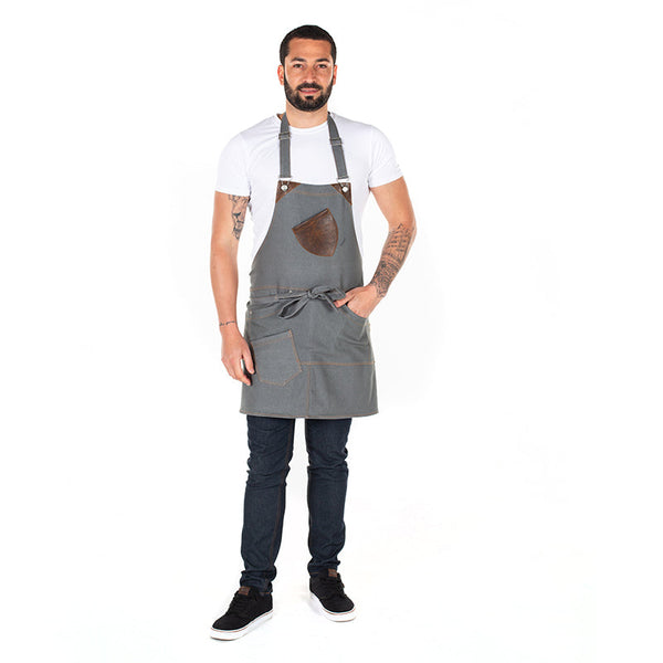 AVENTAL DUGE-Denim Cinza - 825-Único-RAG-Tailors-Fardas-e-Uniformes-Vestuario-Pro