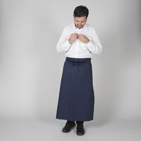 AVENTAL FRANCÊS SARJA-Azul Marinho 104-Único-RAG-Tailors-Fardas-e-Uniformes-Vestuario-Pro