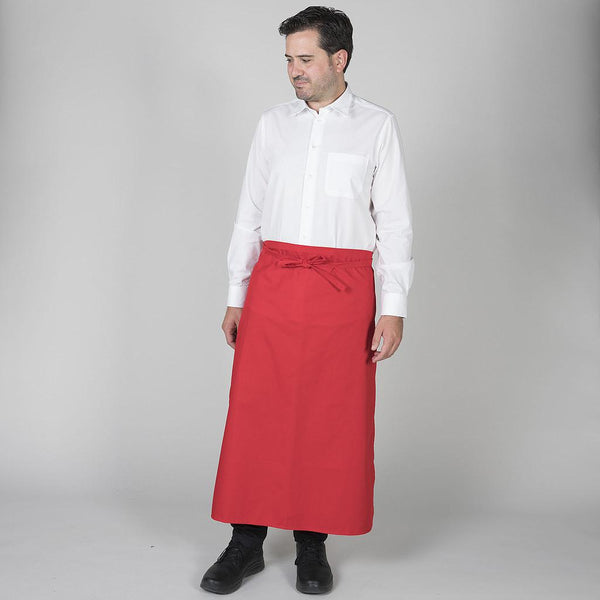 AVENTAL FRANCÊS SARJA-Vermelho 105-Único-RAG-Tailors-Fardas-e-Uniformes-Vestuario-Pro