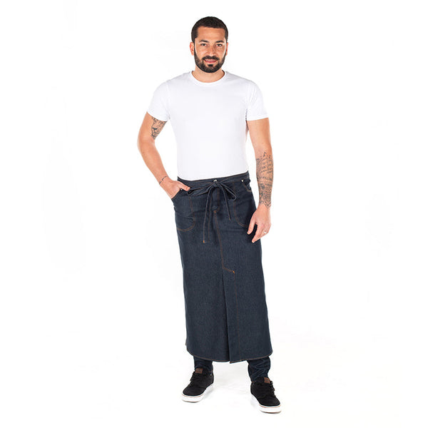 AVENTAL FRANCÊS SONORI-Denim Azul - 826-Único-RAG-Tailors-Fardas-e-Uniformes-Vestuario-Pro