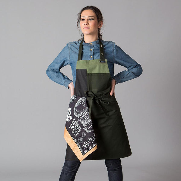 AVENTAL PACHE-Verde Caqui 149-Único-RAG-Tailors-Fardas-e-Uniformes-Vestuario-Pro