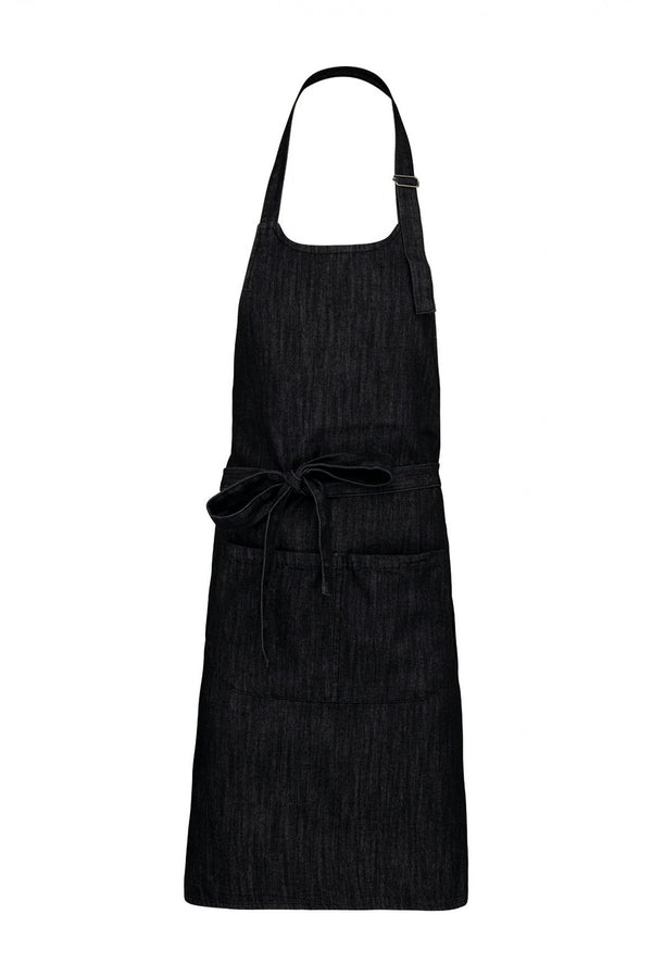 AVENTAL PONDAN COM BOLSO poliéster / algodão-Preto Denim-Único-RAG-Tailors-Fardas-e-Uniformes-Vestuario-Pro