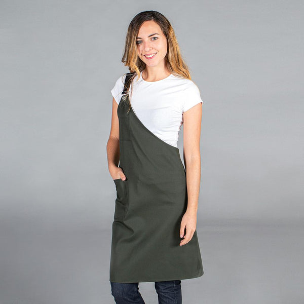 AVENTAL UNO-Verde Caqui 149-Único-RAG-Tailors-Fardas-e-Uniformes-Vestuario-Pro