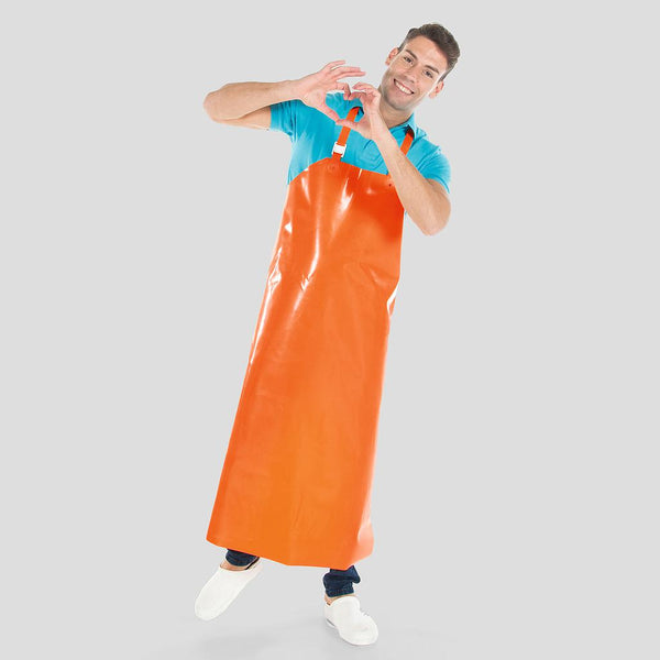 Avental André-Laranja 116-Único-RAG-Tailors-Fardas-e-Uniformes-Vestuario-Pro