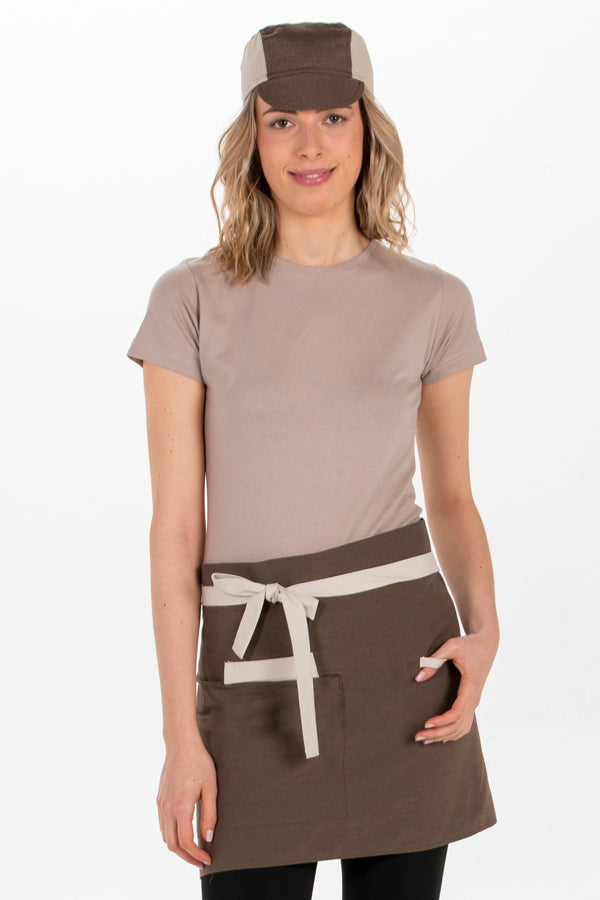 Avental Cannes curto-Castanho-Unico-RAG-Tailors-Fardas-e-Uniformes-Vestuario-Pro