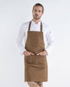 Avental Chicago Confortável com Bolso e Bolsos Laterais-Dark Camel-Único-RAG-Tailors-Fardas-e-Uniformes-Vestuario-Pro