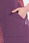 Avental Cruzada Combinada de Quadrados Grená-RAG-Tailors-Fardas-e-Uniformes-Vestuario-Pro