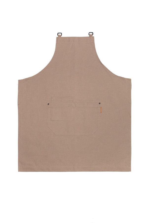 Avental Cruzado Melbourne em ganga-Beige Denim-Sem Tira-Único-RAG-Tailors-Fardas-e-Uniformes-Vestuario-Pro