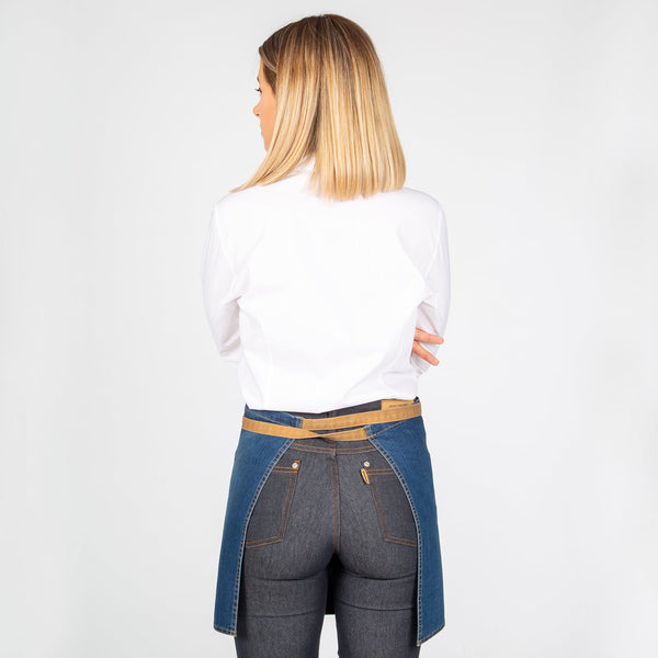 Avental Curto Jeans Alura-RAG-Tailors-Fardas-e-Uniformes-Vestuario-Pro