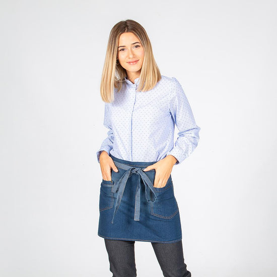Avental Curto Jeans Numiren-Azul-Único-RAG-Tailors-Fardas-e-Uniformes-Vestuario-Pro
