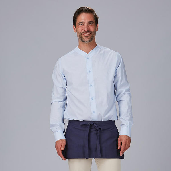 Avental Curto com Bolso 30x60 cm em Sarja de Poliéster-Azul Navy-596-Único-RAG-Tailors-Fardas-e-Uniformes-Vestuario-Pro