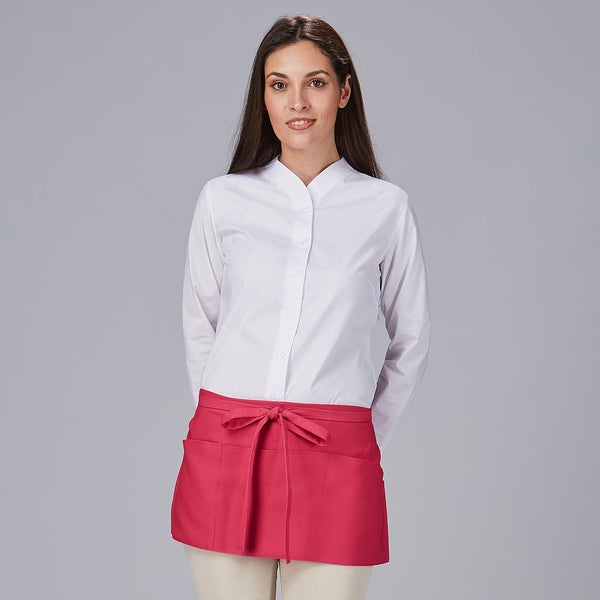 Avental Curto com Bolso 30x60 cm em Sarja de Poliéster-Fúcsia-611-Único-RAG-Tailors-Fardas-e-Uniformes-Vestuario-Pro