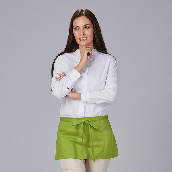 Avental Curto com Bolso 30x60 cm em Sarja de Poliéster-Pistacho-614-Único-RAG-Tailors-Fardas-e-Uniformes-Vestuario-Pro