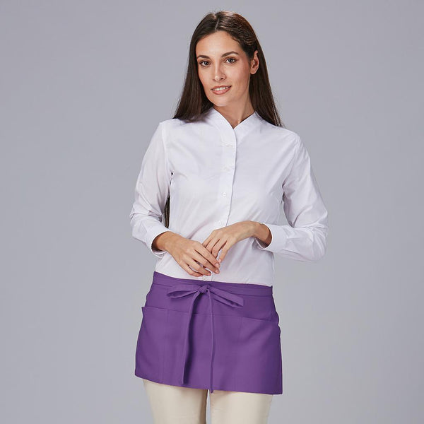 Avental Curto com Bolso 30x60 cm em Sarja de Poliéster-Roxo-609-Único-RAG-Tailors-Fardas-e-Uniformes-Vestuario-Pro