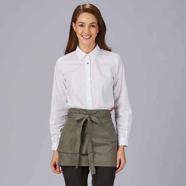 Avental Curto com Bolsos Tipo Carteira em Sarja Reciclada 35x67 cm-RAG-Tailors-Fardas-e-Uniformes-Vestuario-Pro