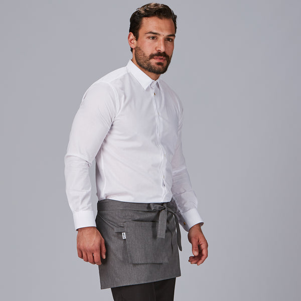 Avental Curto com Bolsos Tipo Carteira em Sarja Reciclada 35x67 cm-RAG-Tailors-Fardas-e-Uniformes-Vestuario-Pro
