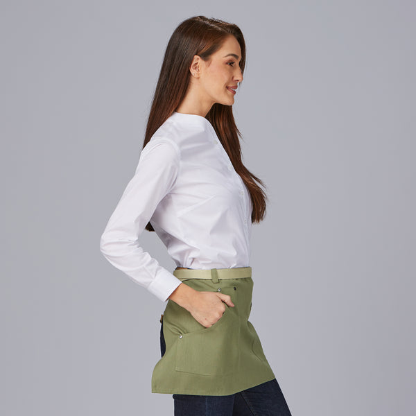 Avental Curto com Contrastes de Espiga 35x67 cm-RAG-Tailors-Fardas-e-Uniformes-Vestuario-Pro