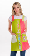 Avental Educadora 123-Coral/Verde-Unico-RAG-Tailors-Fardas-e-Uniformes-Vestuario-Pro