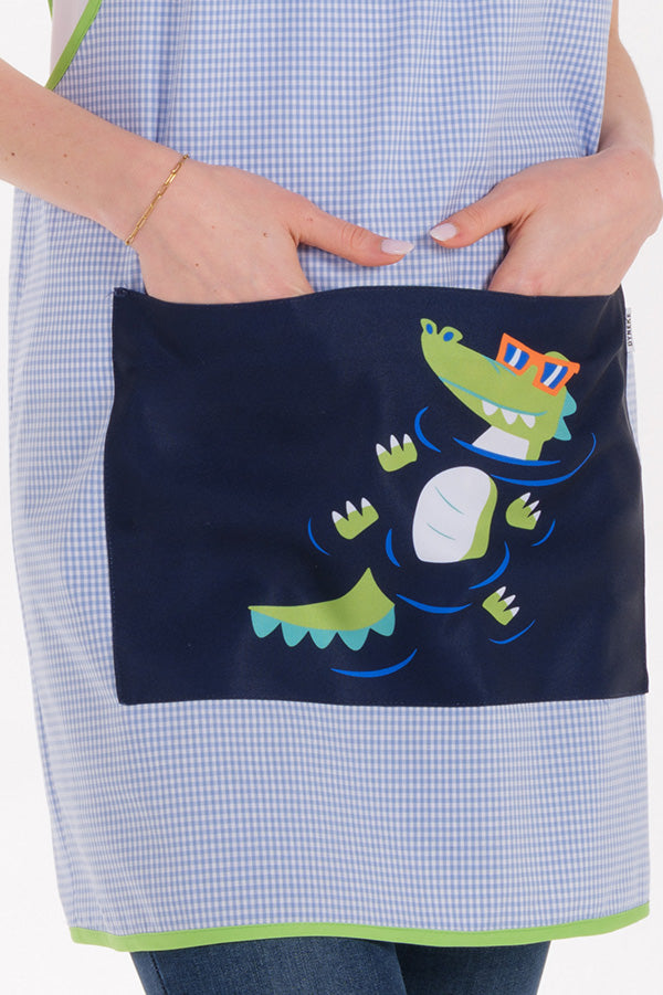 Avental Educadora Crocodilo Cruzado-RAG-Tailors-Fardas-e-Uniformes-Vestuario-Pro