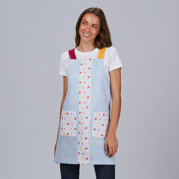 Avental Educadora SOL-Vichy Celeste-303-XS-RAG-Tailors-Fardas-e-Uniformes-Vestuario-Pro