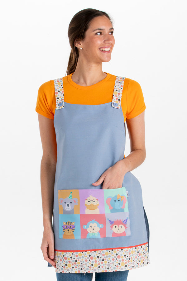 Avental Educadora mascotes-Azul-Unico-RAG-Tailors-Fardas-e-Uniformes-Vestuario-Pro
