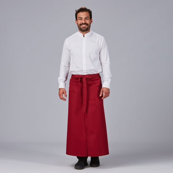 Avental Francês Aberto em Sarja de Poliéster 90x110 cm-Bordô - 607-UD-RAG-Tailors-Fardas-e-Uniformes-Vestuario-Pro