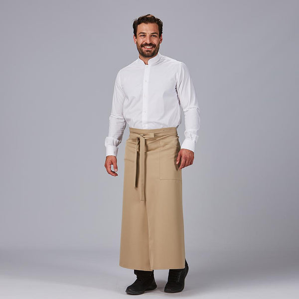 Avental Francês Comprido Aberto - Resistente a manchas-Arena-U-RAG-Tailors-Fardas-e-Uniformes-Vestuario-Pro