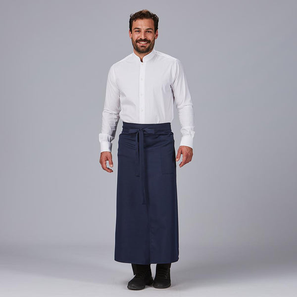 Avental Francês Comprido Aberto - Resistente a manchas-Azul Marinho-Único-RAG-Tailors-Fardas-e-Uniformes-Vestuario-Pro