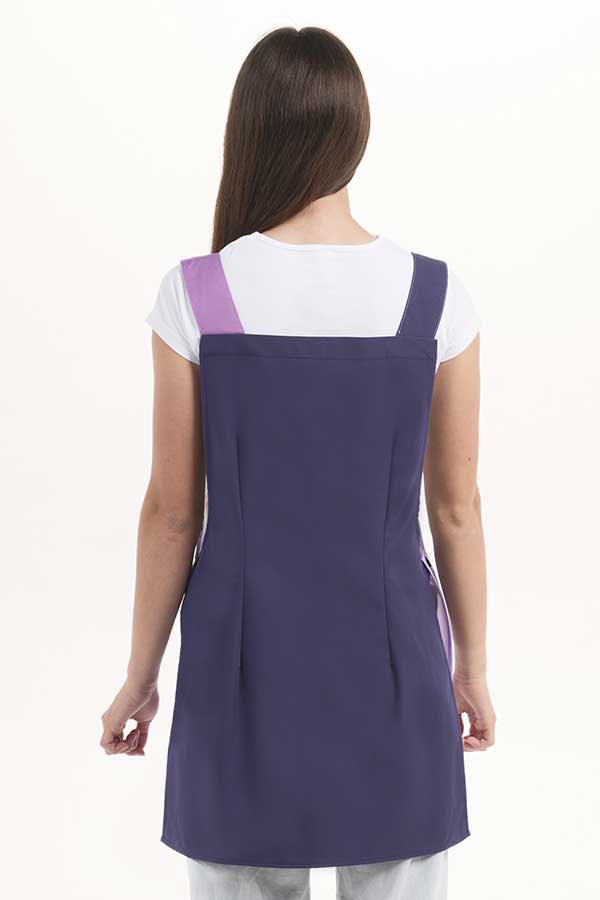 Avental Lilás com estampado de flores para educadora-RAG-Tailors-Fardas-e-Uniformes-Vestuario-Pro