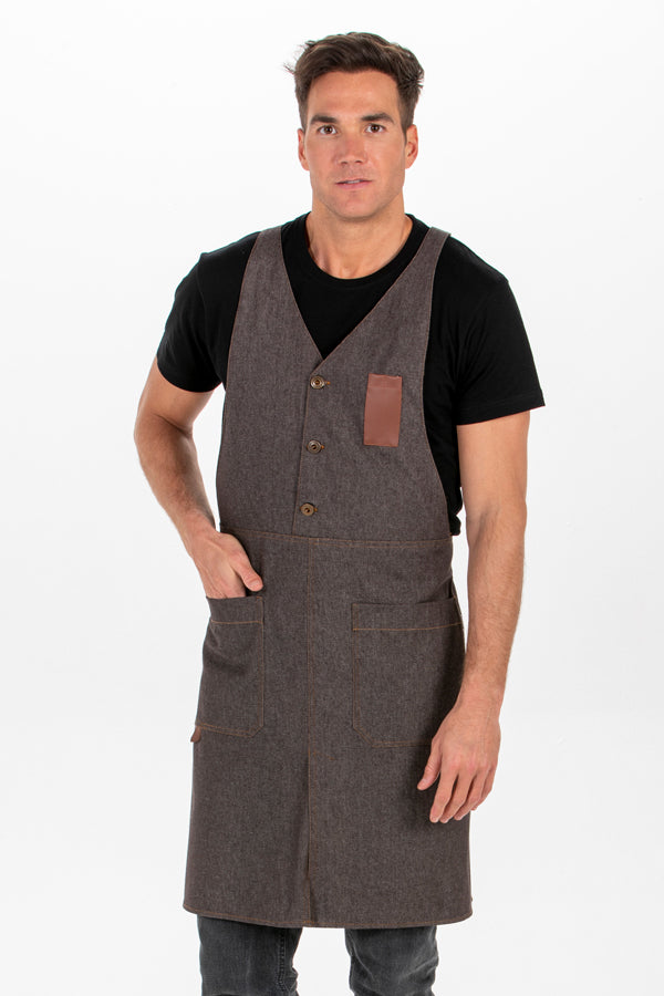 Avental Lille-Castanho-Único-RAG-Tailors-Fardas-e-Uniformes-Vestuario-Pro