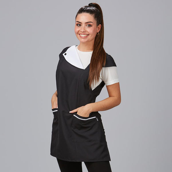 Avental Londres-Preto/Branco-Único-RAG-Tailors-Fardas-e-Uniformes-Vestuario-Pro