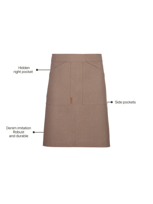 Avental Médio de Cintura Portobello em ganga de Algodão e Poliéster-RAG-Tailors-Fardas-e-Uniformes-Vestuario-Pro