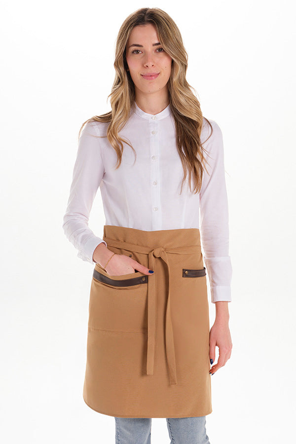Avental Ocre Combi Peitilho e Curto-RAG-Tailors-Fardas-e-Uniformes-Vestuario-Pro