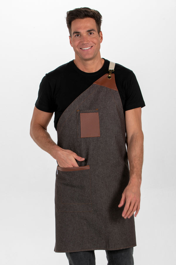 Avental Pompidou-Castanho-Único-RAG-Tailors-Fardas-e-Uniformes-Vestuario-Pro