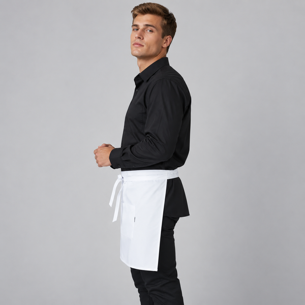 Avental Sem Peito e com Bolsos Branco 50x75 cm-RAG-Tailors-Fardas-e-Uniformes-Vestuario-Pro