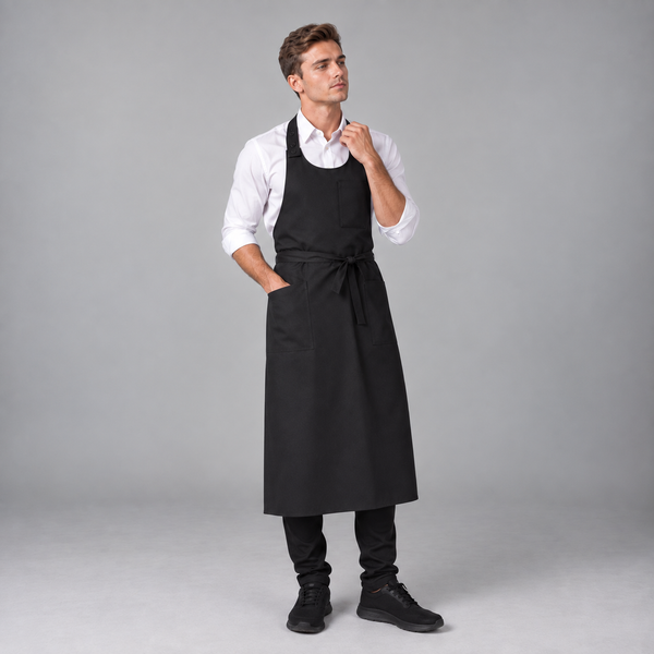 Avental Sommelier 110x85 cm-Preto - 001-UD-RAG-Tailors-Fardas-e-Uniformes-Vestuario-Pro