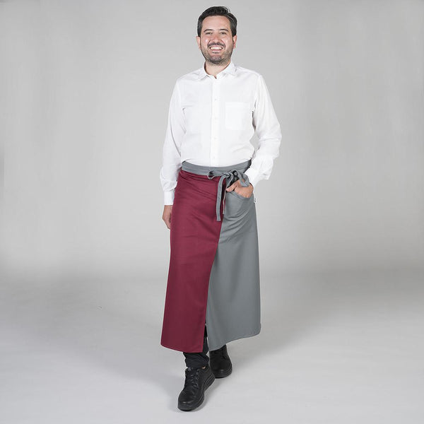 Avental cintura Francês-Bordou/Cinza-Único-RAG-Tailors-Fardas-e-Uniformes-Vestuario-Pro