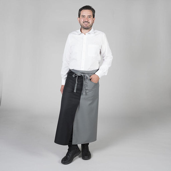 Avental cintura Francês-Preto/Cinza-Único-RAG-Tailors-Fardas-e-Uniformes-Vestuario-Pro