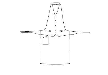 Avental com Colete 77x74 cm-RAG-Tailors-Fardas-e-Uniformes-Vestuario-Pro