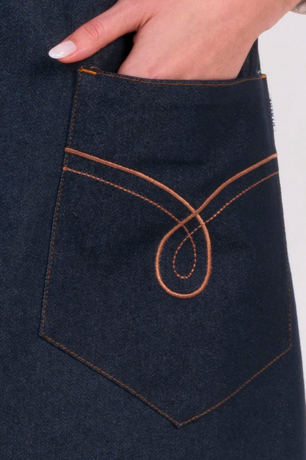Avental com Peitilho de Ganga com Fita Deslizante-RAG-Tailors-Fardas-e-Uniformes-Vestuario-Pro