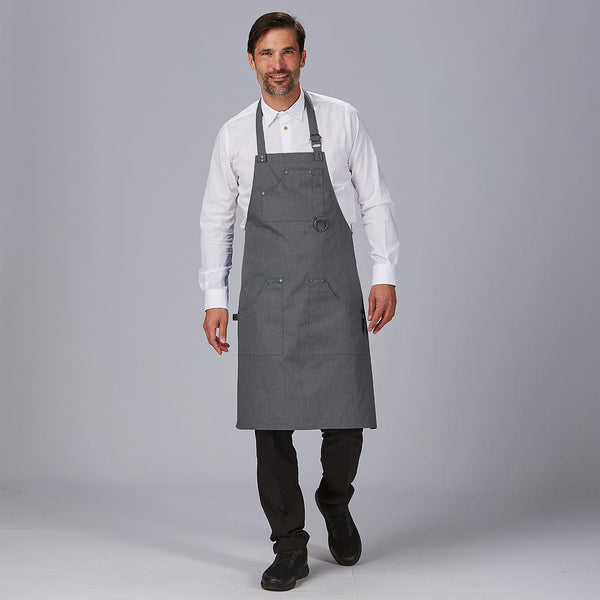 Avental com Peitilho e Reforços em Sarga Reciclada 86x74 cm-Negro-001-Único-RAG-Tailors-Fardas-e-Uniformes-Vestuario-Pro