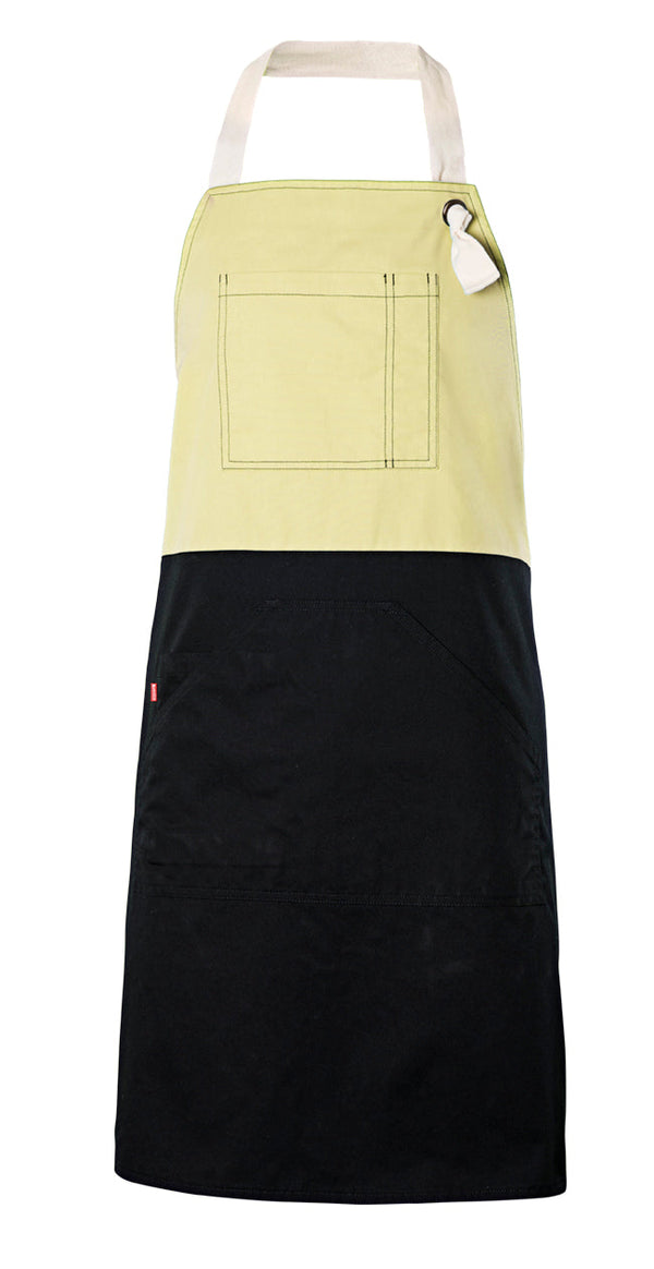 Avental com Peito Bicolor-Amarelo Claro-Único-RAG-Tailors-Fardas-e-Uniformes-Vestuario-Pro